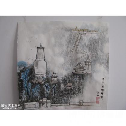 台怀图 山水画 刘刚作品 类别: 国画山水作品